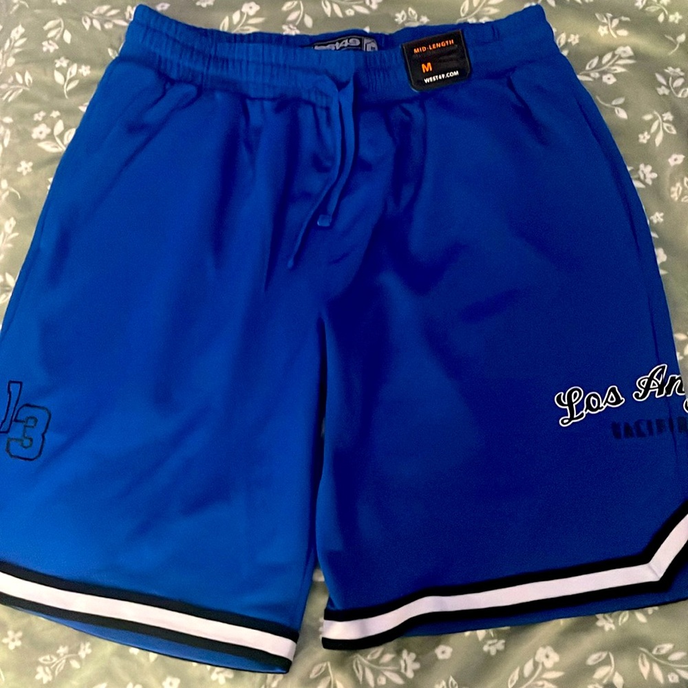 Blue LA gym shorts